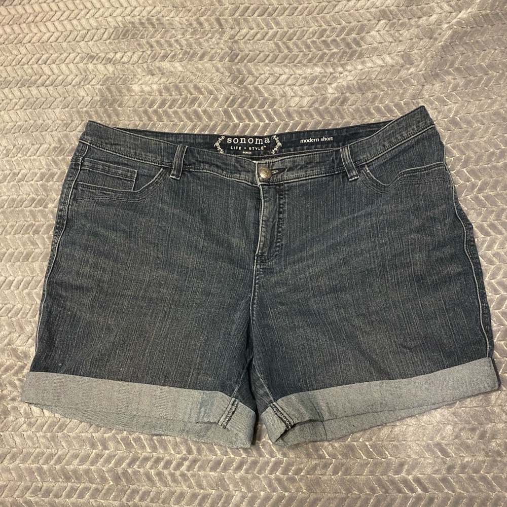 EUC Sonoma Plus Size Denim Shorts Size 18W